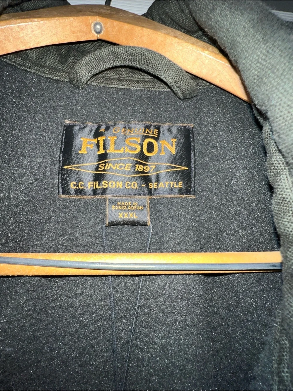 Filson Dark Green Tin Cloth Field Coat